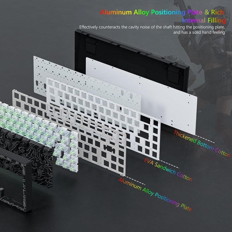 Womier M68 HE V2 Rapid Trigger Keyboard 60% Percent, Hall Effect Topographic Gaming Keyboard, Wired RGB Custom Mechanical Key Board with Magnetic Switch, PBT Keycaps for Mac/Win (Black) - Image 4
